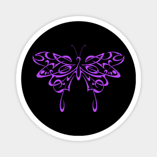 Tribal butterfly (purple) Magnet